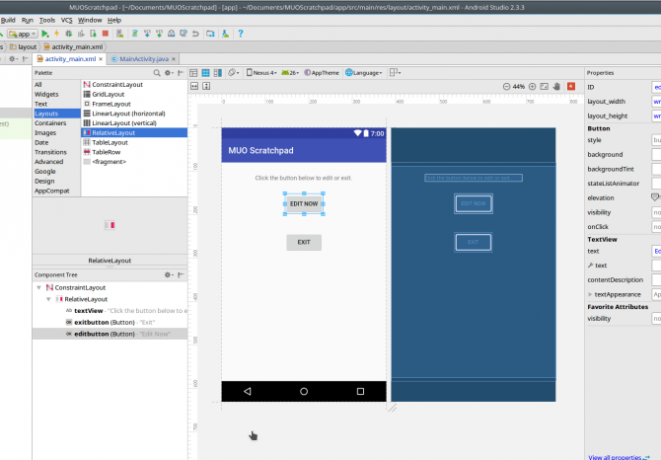 android izveidot lietotni androidstudio layouteditor