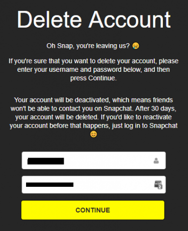 Kā izdzēst savu Snapchat kontu, izdzēst