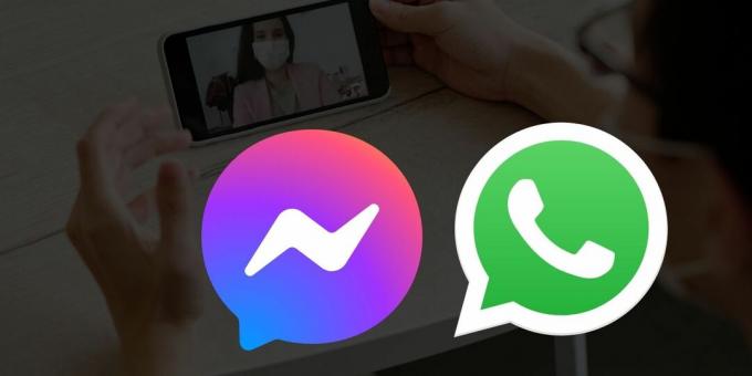 WhatsApp vs Messenger video kvalitāte 