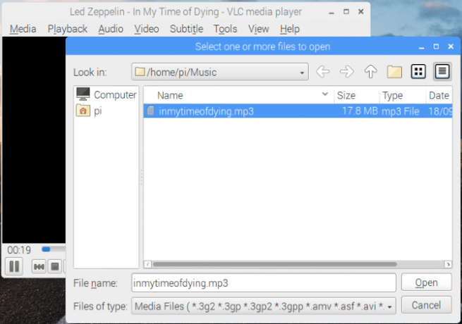 Atskaņojiet audio Raspbian, izmantojot VLC Player