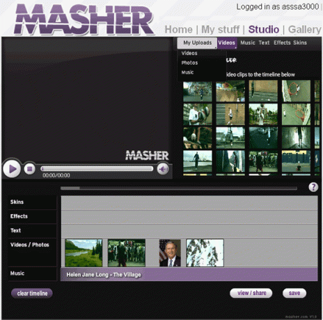 Masher: izveidojiet videoklipus, sajaucot videoklipus, fotoattēlus un mūziku, masher1