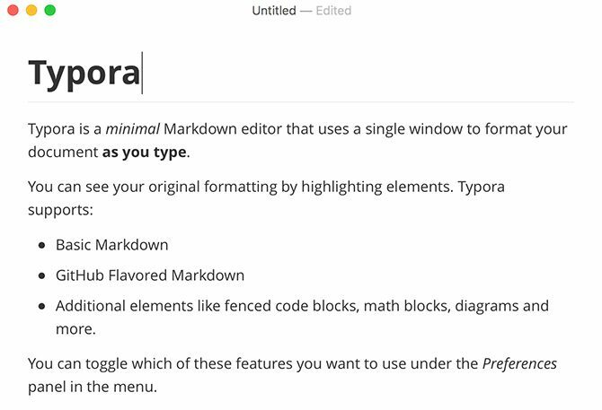 Typora Markdown redaktors