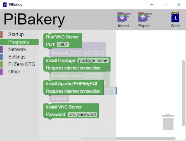 MakeUseOf Linux PiBakery programmas