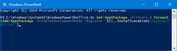 Powershell lietotnes izmēģinājums