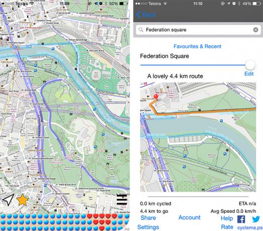 Atšķirīgs velosipēds: labāko iPhone Cycling Apps ciklu kartes