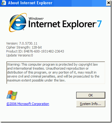 piespiest pārinstalēt Internet Explorer