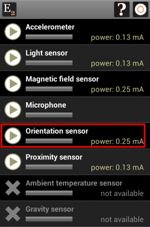 orientācijas sensors