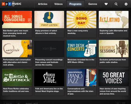 npr mūzika iphone