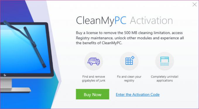 CleanMyPC aktivizēšana