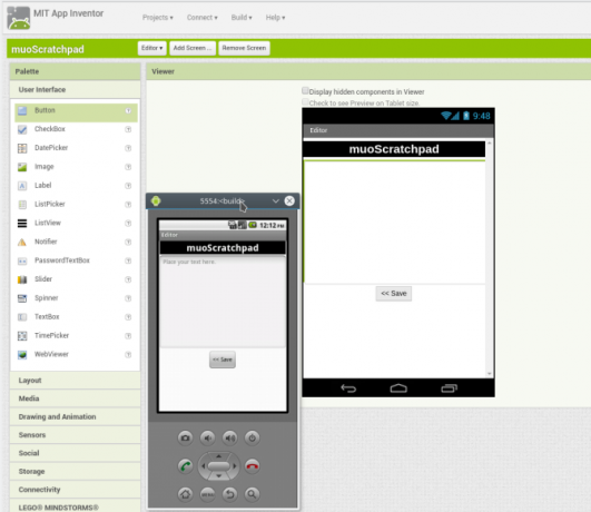 android izveidot lietotnes appinventor screen2 izkārtojumu