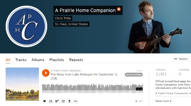 Prairie mājas pavadoņa apraide vietnē SoundCloud