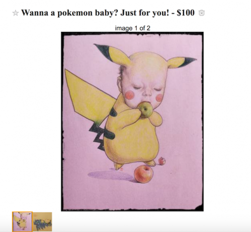 Dīvainas Pokemona amatniecības reklāmas vietnē Craigslist