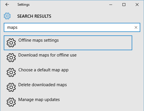 Windows 10 Maps iestatījumi