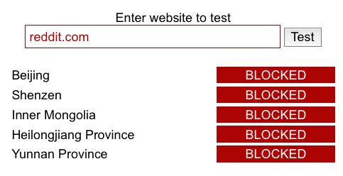 Ķīnā bloķētas vietnes