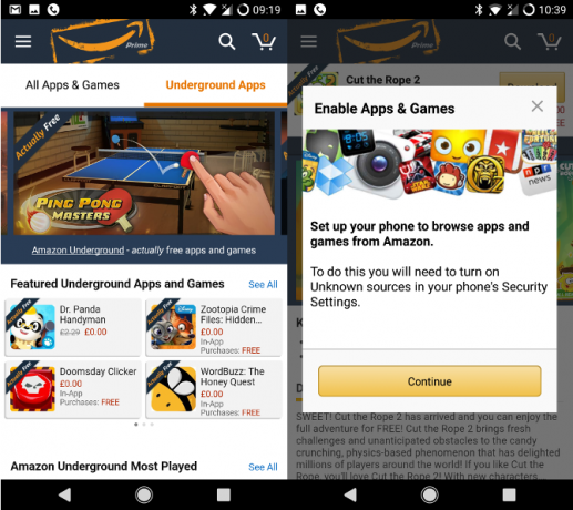 android amazon atļaujas
