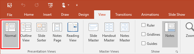 Kā pašreizējā datuma un laika parādīšana PowerPoint prezentācijā PowerPoint 2016 View Normal 670x189