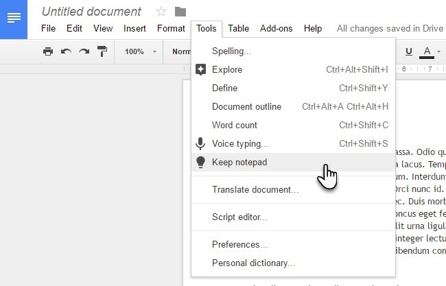 Google Keep un Google Drive