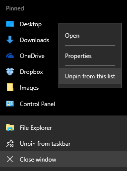 Windows 10 File Explorer Pārlēkt failu