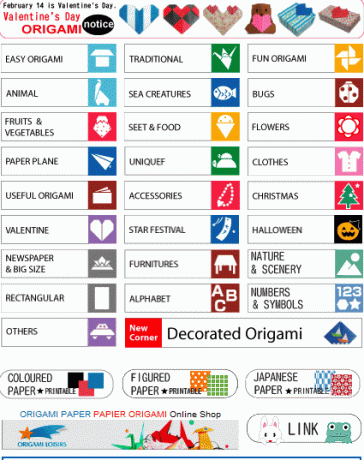 vienkāršas origami diagrammas