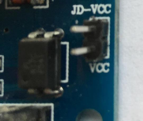 JD-VCC uz VCC releja plates jumperis