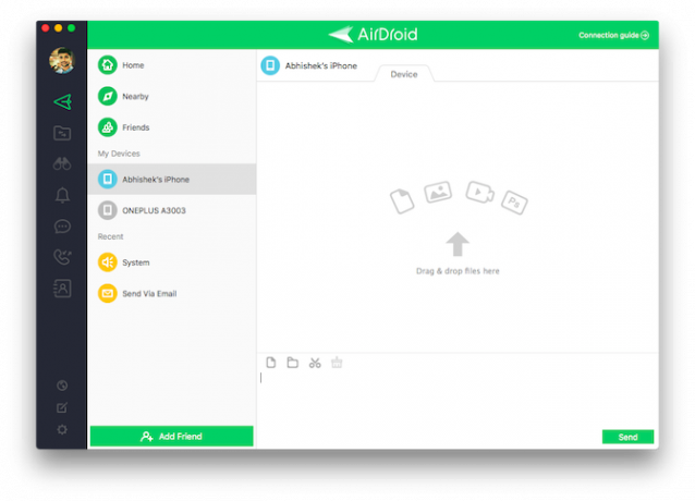 AirDroid android failu pārvaldībai