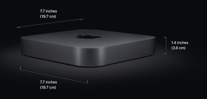 Mac Mini fiziskā izmēra izmēri