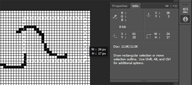 Photoshop-pixel-mākslinieki-kursora pozīcija