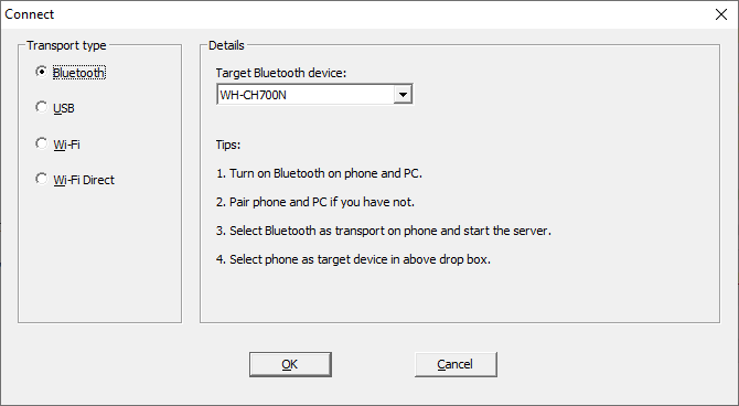 WO Mic Windows ekrānuzņēmums