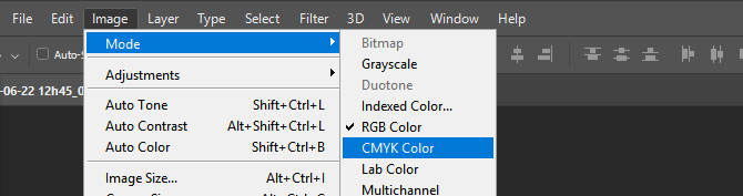 Photoshop Action CMYK logs