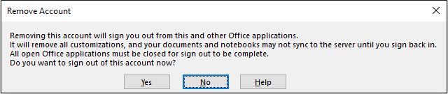 OneNote izrakstīšanās no Microsoft konta