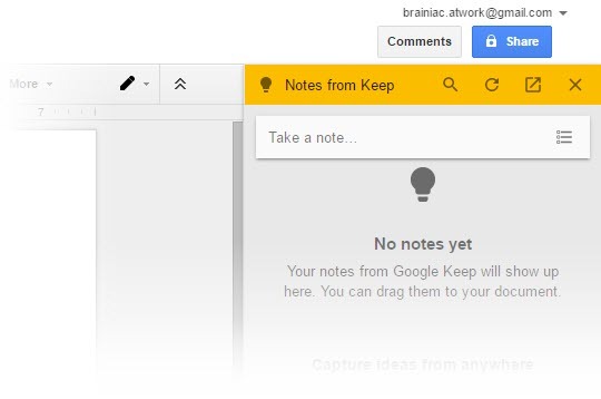 Izmantojiet Google Keep jaudu Google dokumentos, izmantojot vienu klikšķi Google Keep Drag Notes