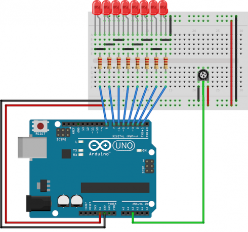 Arduino-Knight-Rider-Circuit