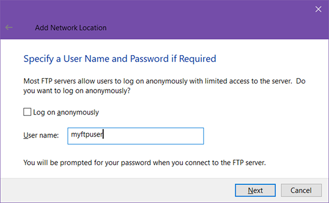 Windows faila pārlūka pārvēršana FTP klienta Windows 10 ftp lietotājvārdā