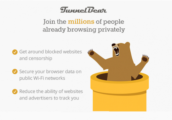 tunelbear vpn hroms