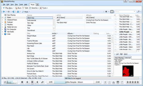 MediaMonkey 4: īpaši jaudīga mūzikas pārvaldības programma [Atlīdzības] mediamonkey interfeiss