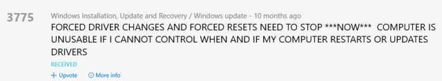 Windows 10 Windows atsauksmju draiveri