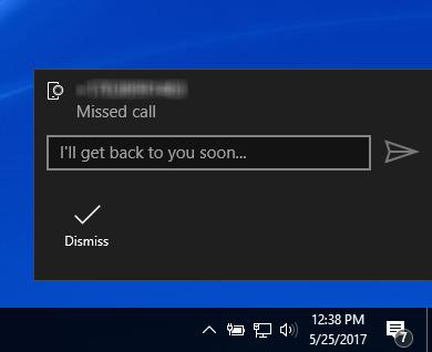 Kā saņemt ienākošo zvanu brīdinājumus operētājsistēmā Windows 10, izmantojot Android Cortana paziņojumus