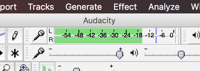 Audacity monitors