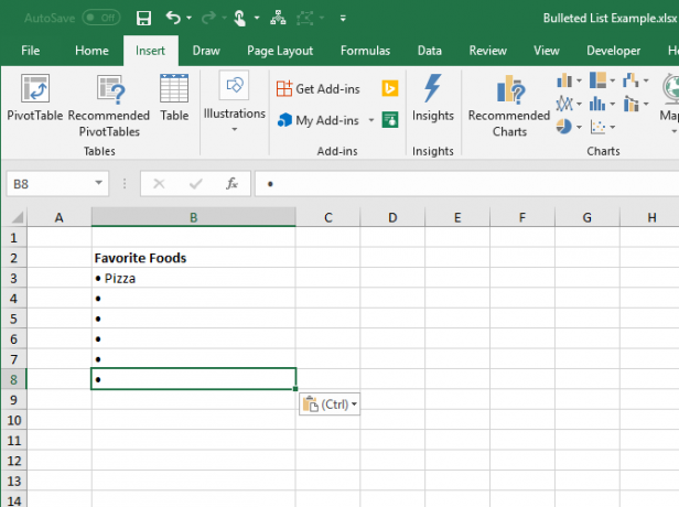 Kopējiet un ielīmējiet aizzīmi citās Excel šūnās